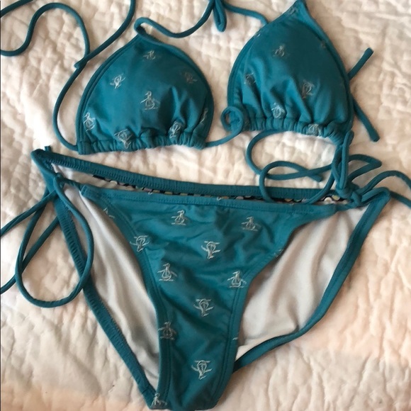 Penguin Bikini Teal - Picture 1 of 2